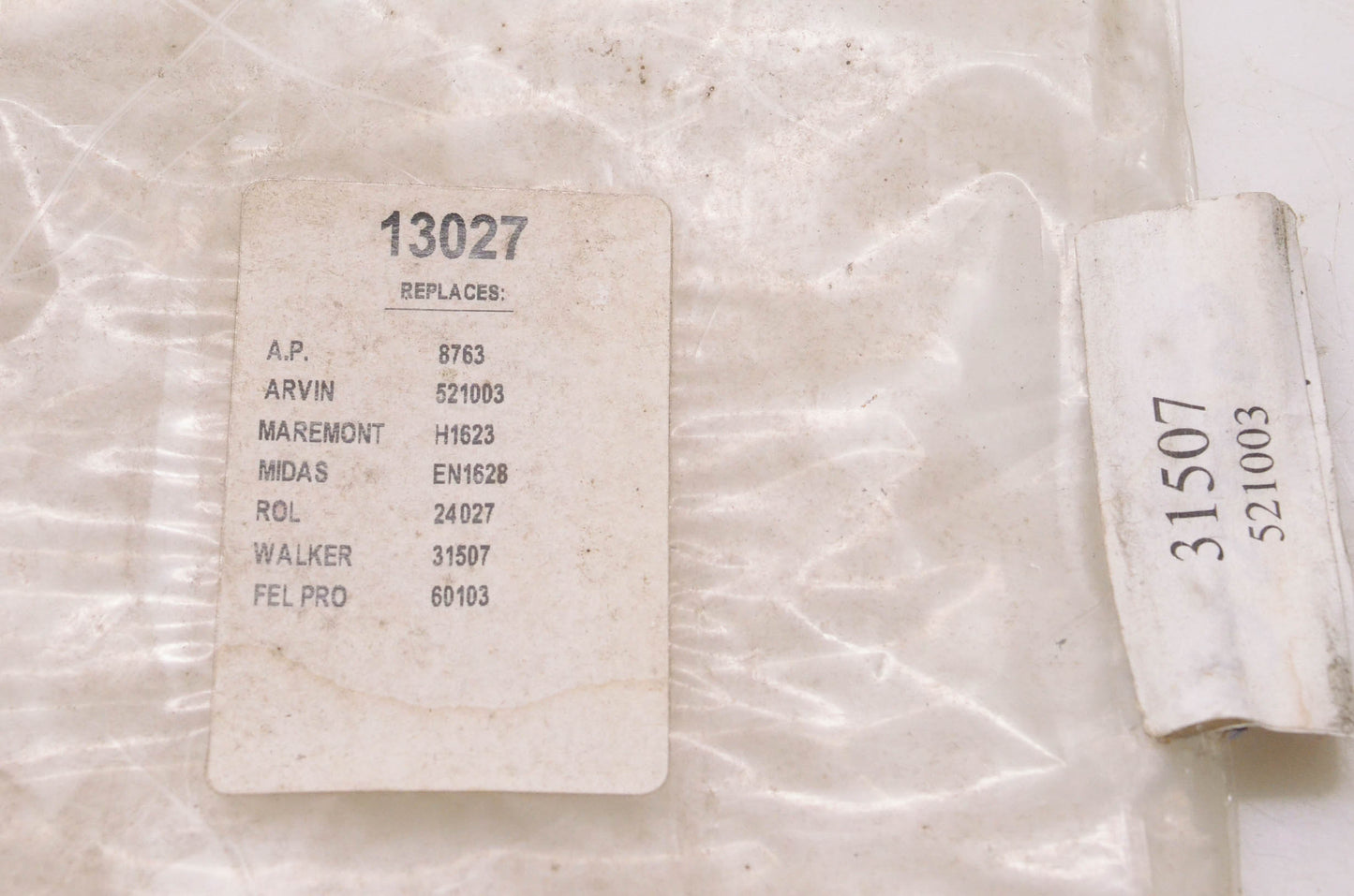 Nickson Industries 31507, 521003, 13027 Exhaust Pipe Flange Gasket NOS