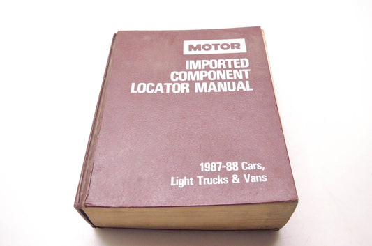 Motor 0-87851-714-6, 12500 Motor Imported Component Locator Manual 1987-88 Cars, Light Trucks & Vans