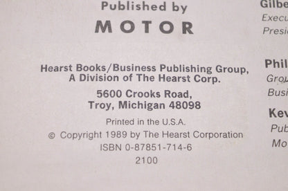 Motor 0-87851-714-6, 12500 Motor Imported Component Locator Manual 1987-88 Cars, Light Trucks & Vans