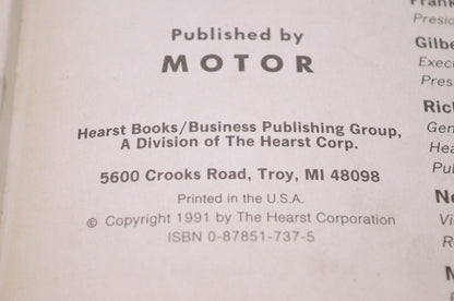 Motor 0-87851-737-5, 12502 Motor Imported Component Locator Manual 1989-90 Cars, Light Trucks & Vans