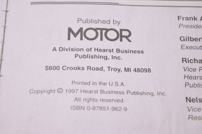 Motor 0-87851-962-9, 12505 Motor Imported Component Locator Manual 1995-96 Cars, Light Trucks & Vans