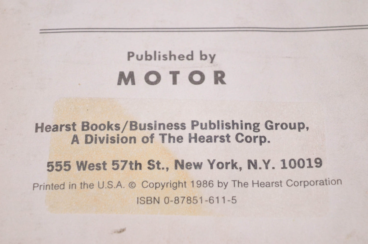 Motor 0-87851-611-5 Imported Wiring Diagram Manual 1983-84 Professional Service Trade Edition