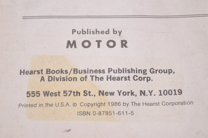 Motor 0-87851-611-5 Imported Wiring Diagram Manual 1983-84 Professional Service Trade Edition