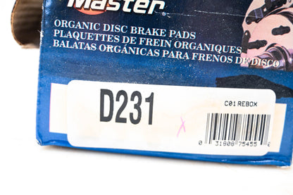 Parts Master D231 Organic Disc Brake Pad Kit NOS