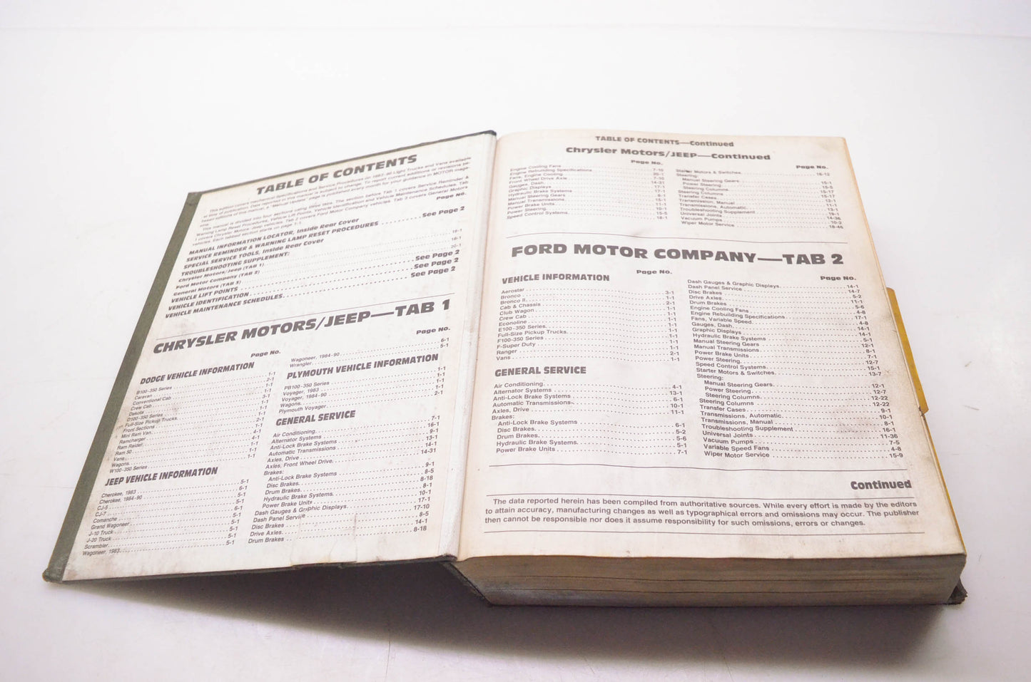 Motor 0-87851-685-9, 17207 LIght Truck & Van Repair Manual 1983-90 7th Edition