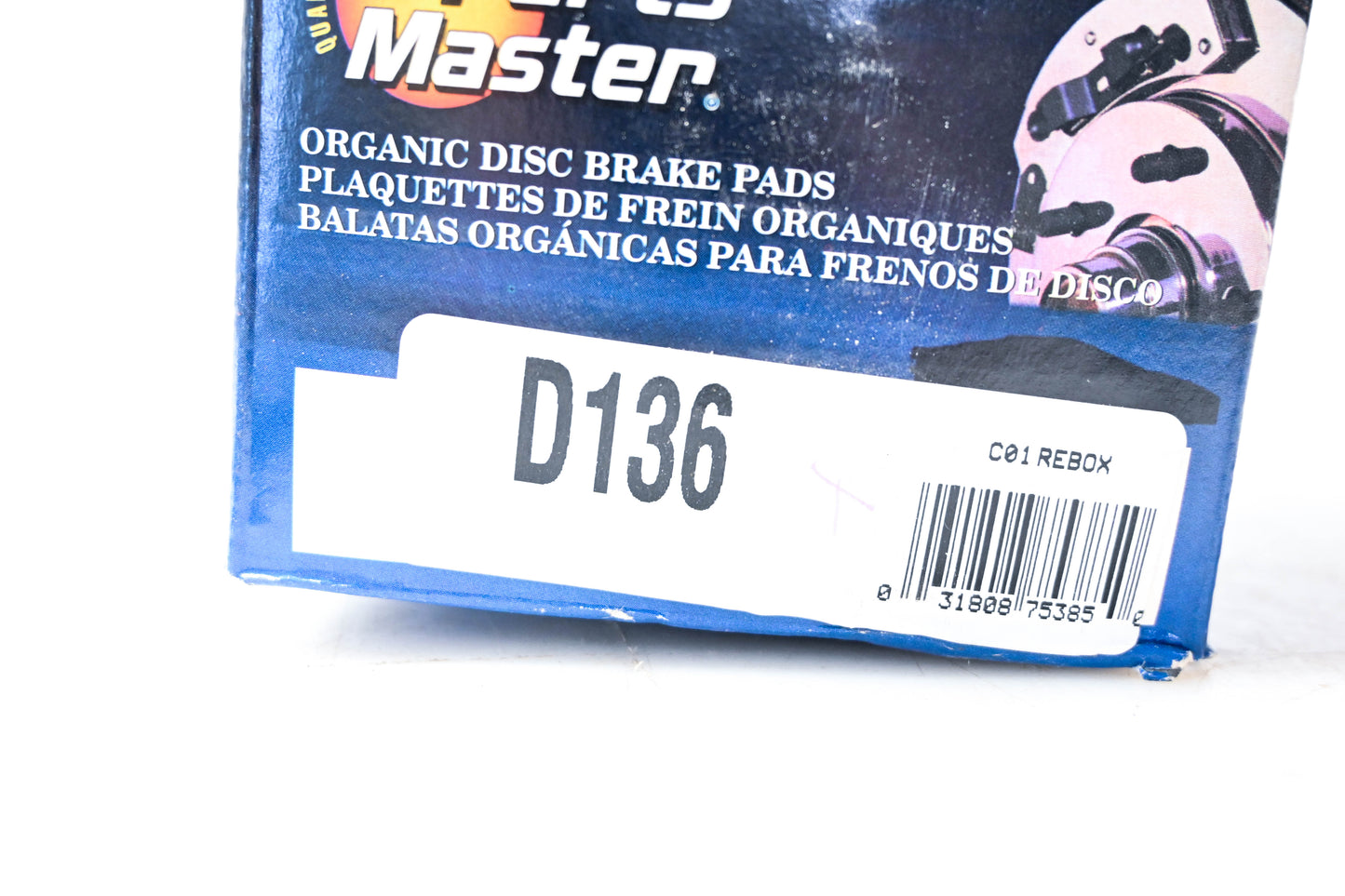 Parts Master D136 Organic Disc Brake Pad Kit NOS