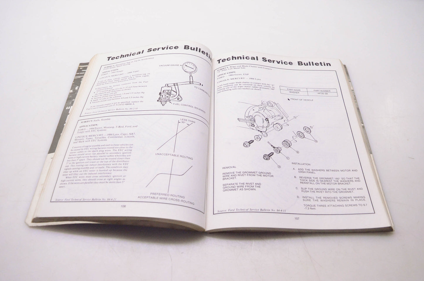 Motor 0-87851-605-0 Technical Service Bulletins 1984-85 Domestic Cars
