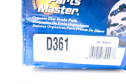 Parts Master D361 Organic Disc Brake Pad Kit NOS