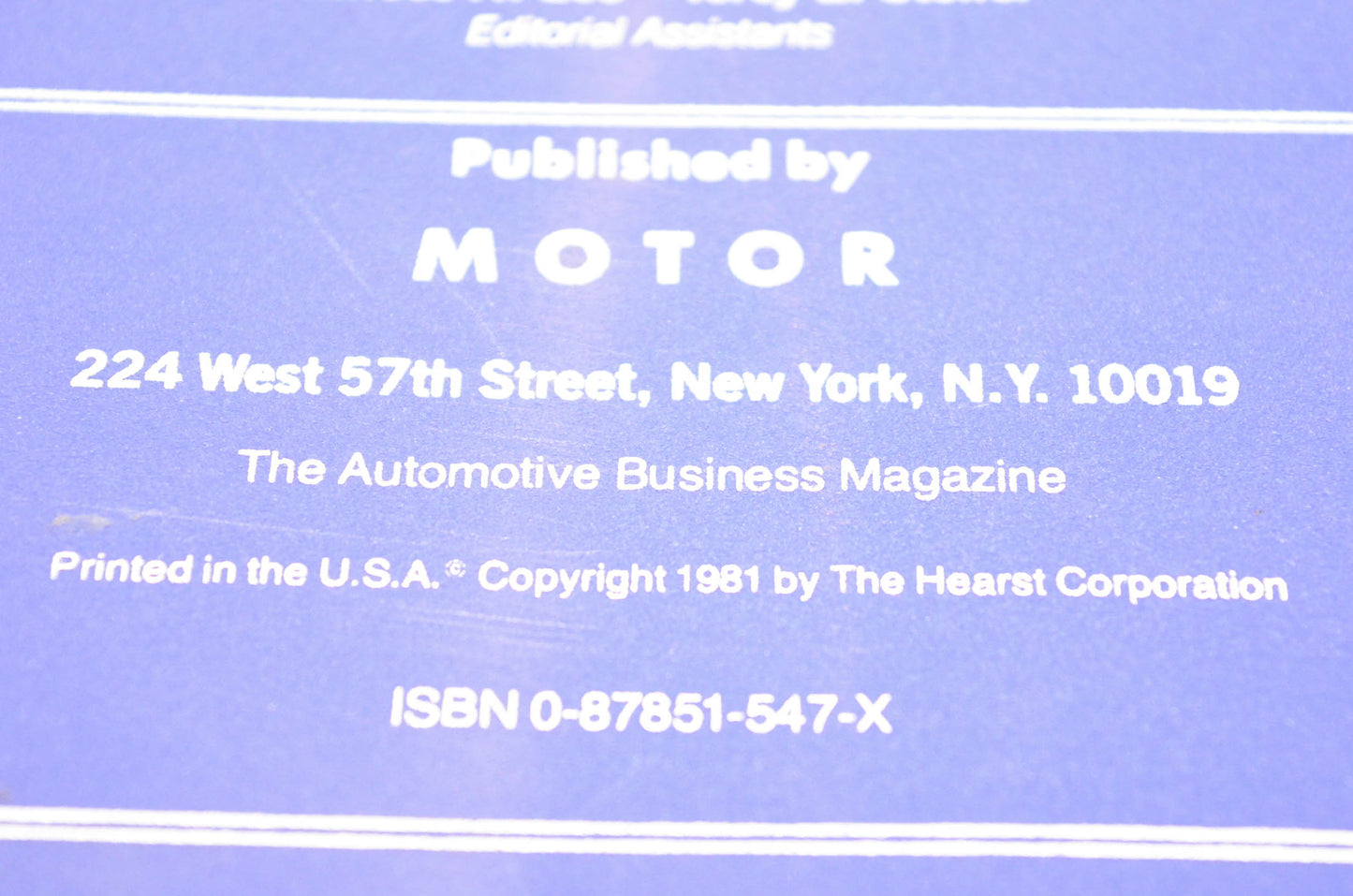 Motor 0-87851-547-X Vacuum & Wiring Diagram Diagnostic Manual 1980-1981