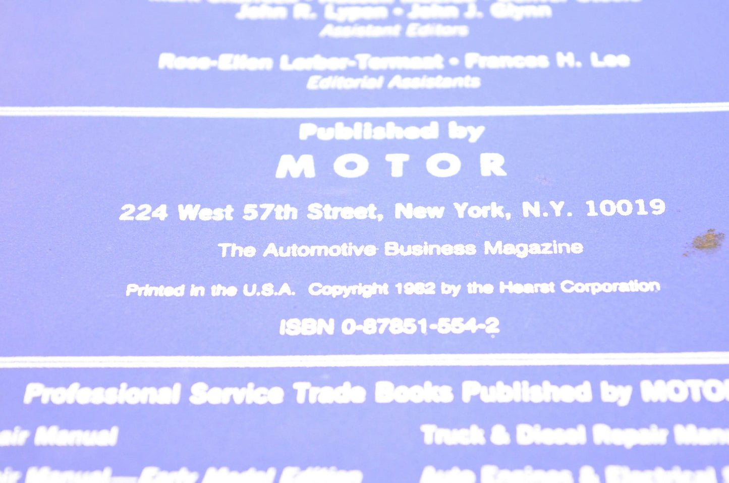 Motor 0-87851-554-2 Vacuum & Wiring Diagram Diagnostic Manual 1982