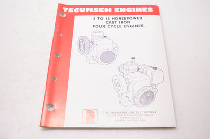 Tecumseh Products Company 691462A 8 to 18 Horsepower Cast Iron Four Cycle Engines