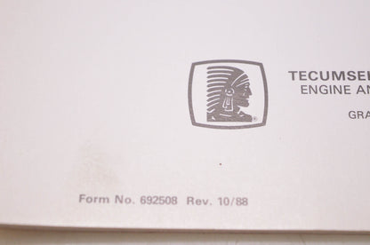 Tecumseh Products Company 692508 Mechanic's Handbook Two Cycle Engines