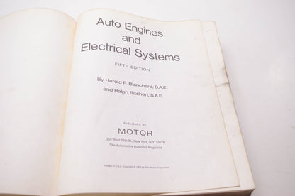Motor YC004-15 Auto Engines & Electrical Systems Fifth Edition 1970