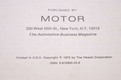 Motor 0-910992-25-8 Auto Engines & Electrical Systems Sixth Edition Third Printing 1973