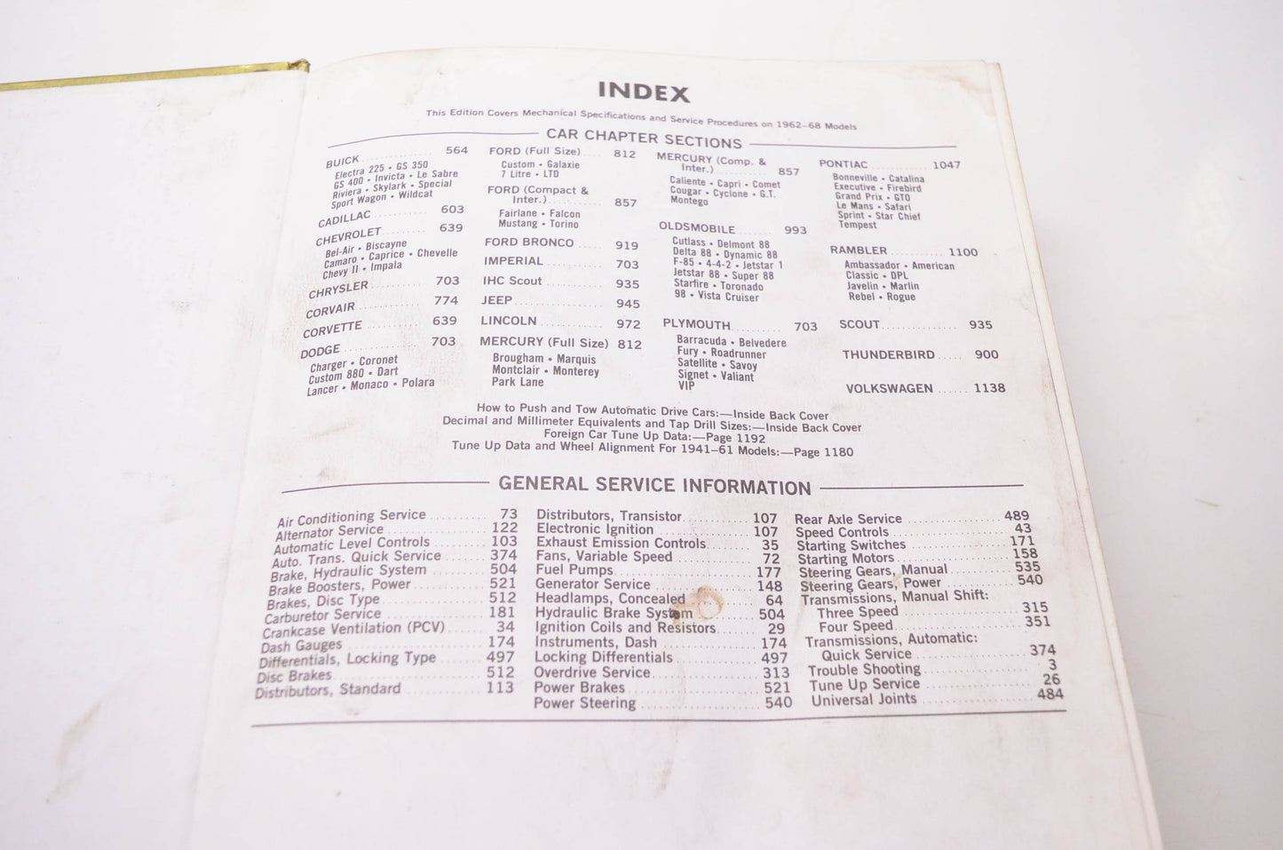 Motor 0-87851-704-9, 14303 Auto Repair Manual Third Vintage Car Edition 1962-68