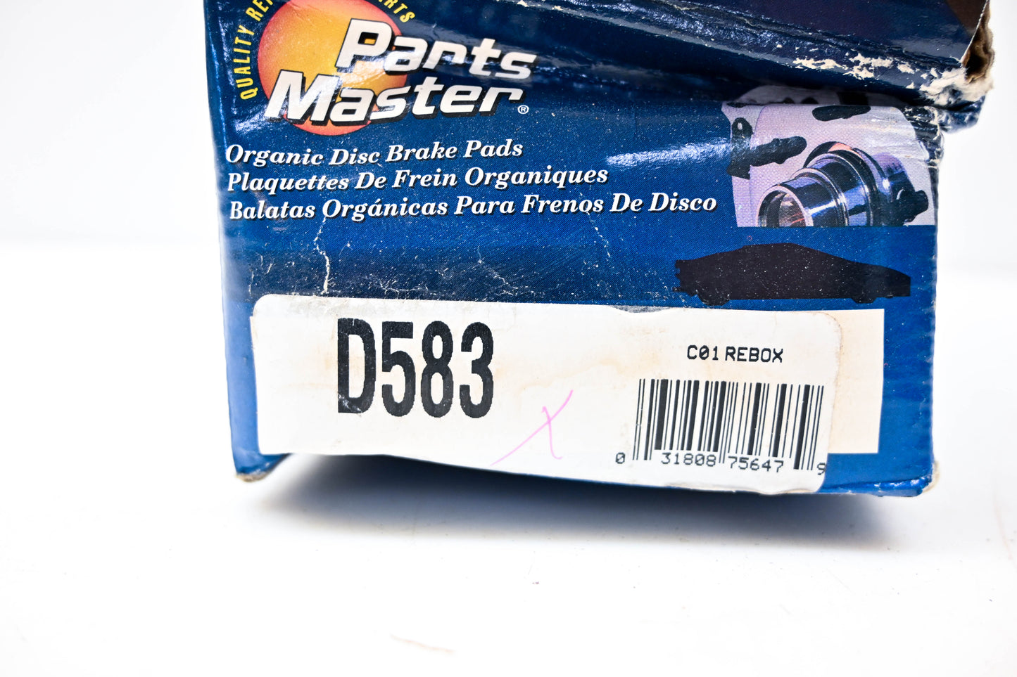 Parts Master D583 Organic Disc Brake Pad Kit NOS