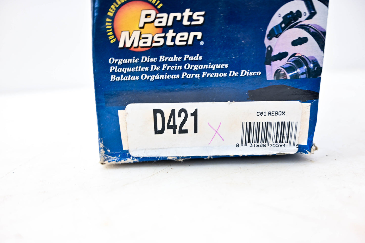 Parts Master D421 Organic Disc Brake Pad Kit NOS