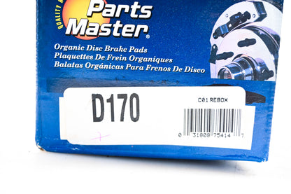 Parts Master D170 Organic Brake Pad Kit NOS