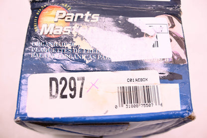 Parts Master D297 Organic Brake Pad Qty 4 NOS