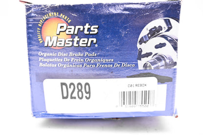 Parts Master D289 Brake Pad Kit NOS