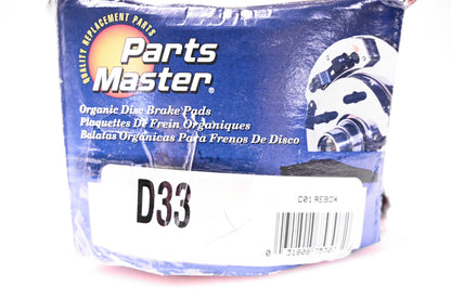 Parts Master D33 Brake Pad Kit NOS