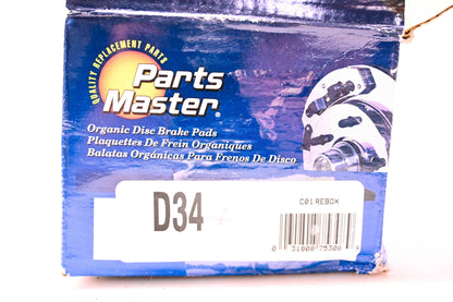 Parts Master D34 Brake Pad Kit NOS