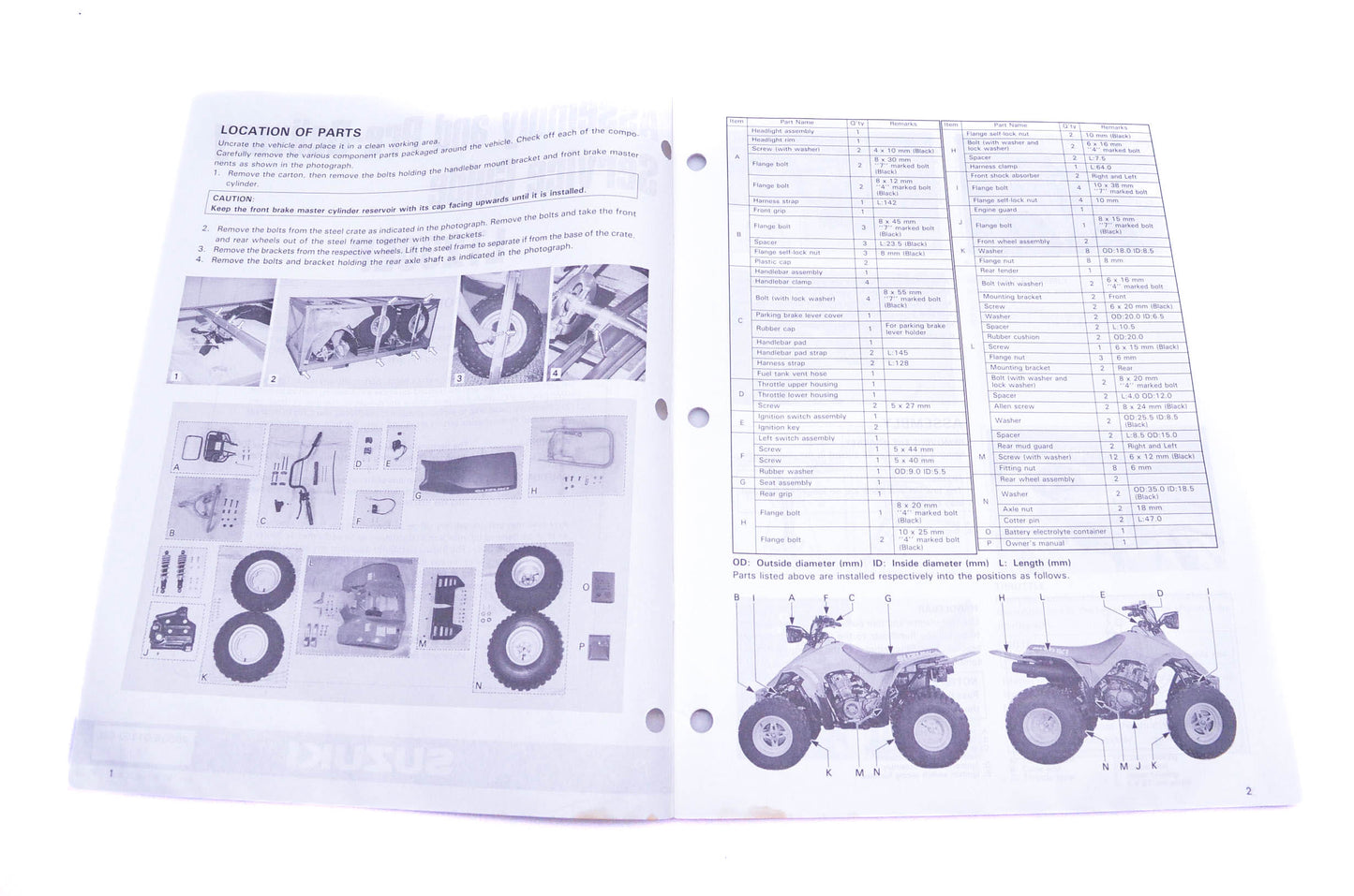 OEM Suzuki 99505-01153-03E LT230EP Assembly Service Guide