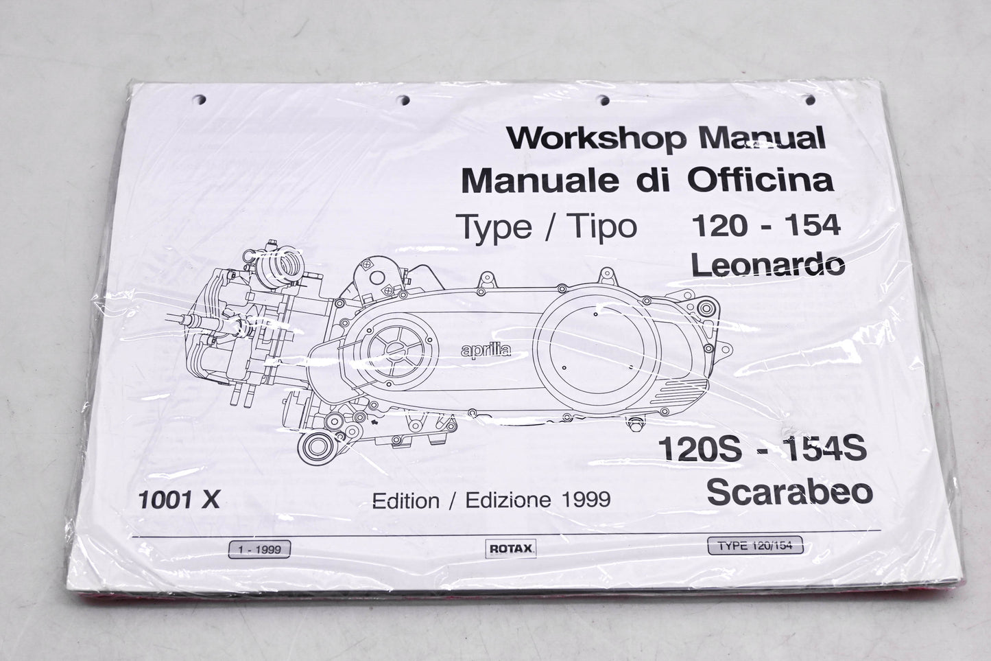 Aprilia Leonardo 120-154 Scarabeo 120S-154S Workshop Manual 1999 NOS