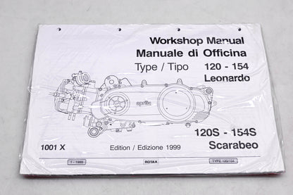 Aprilia Leonardo 120-154 Scarabeo 120S-154S Workshop Manual 1999 NOS