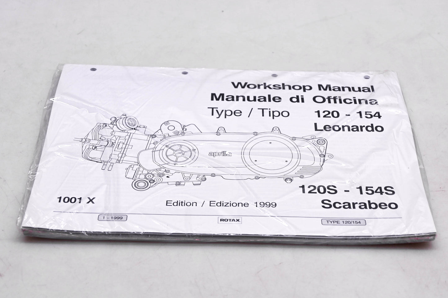 Aprilia Leonardo 120-154 Scarabeo 120S-154S Workshop Manual 1999 NOS