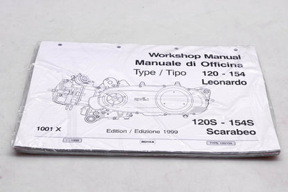 Aprilia Leonardo 120-154 Scarabeo 120S-154S Workshop Manual 1999 NOS