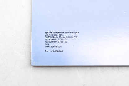 Aprilia 88660X0 660X Scarabeo 125-150 1999-2001 Spare Parts Catalogue