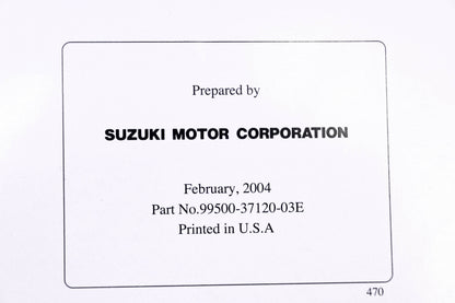 OEM Suzuki 99500-37120-03E GEX-R750 K4 2004 Service Manual