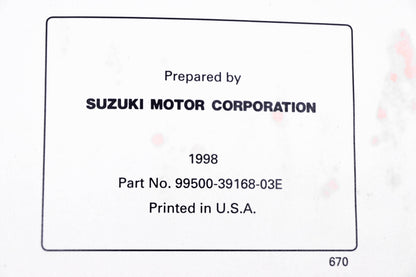 OEM Suzuki 99500-39168-03E VL1500 1998 Service Manual