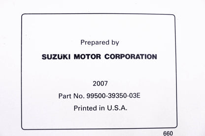 OEM Suzuki 99500-39350-03E GSX1300R K8 2007 Service Manual