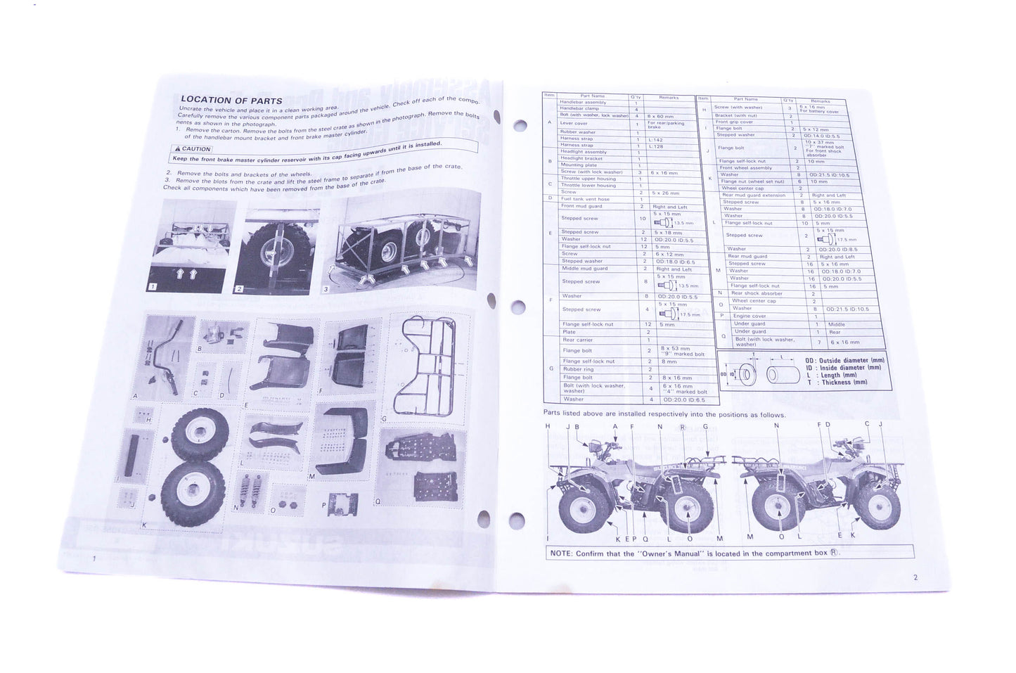 OEM Suzuki 99505-01055-03E LT-F250S Assembly Service Guide