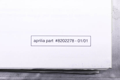 Aprilia 8202278 Special Tools Catalogue 2001