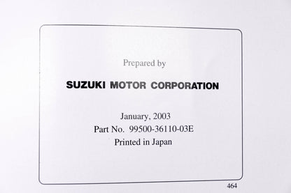 OEM Suzuki 99500-36110-03E AN650 K3 2003 Service Manual