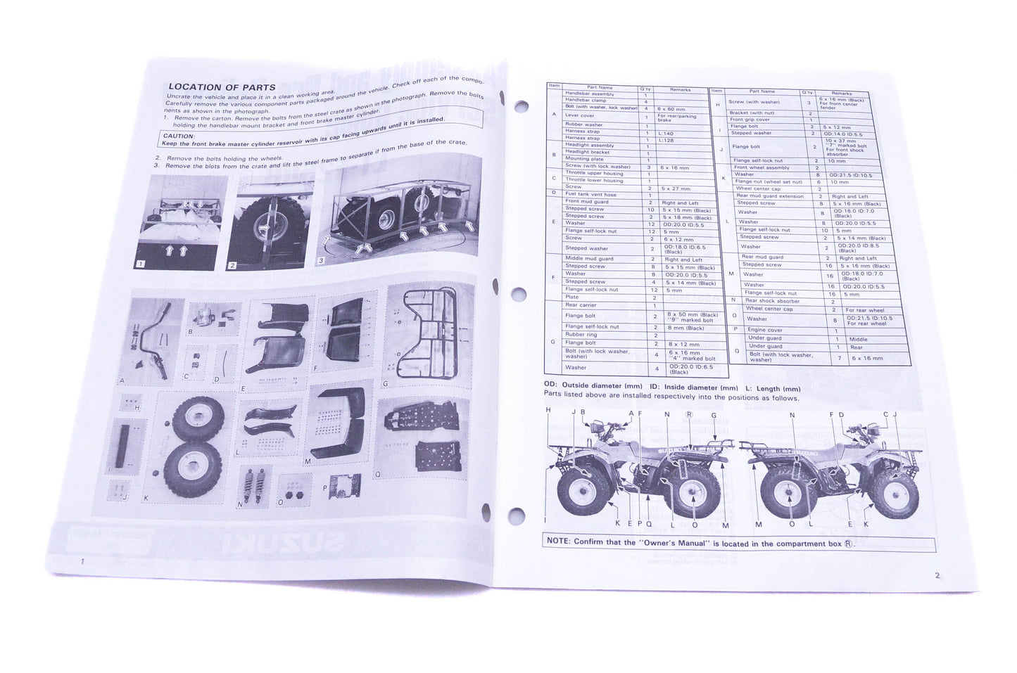 OEM Suzuki 99505-01274-03E LT-F250R Assembly Service Guide