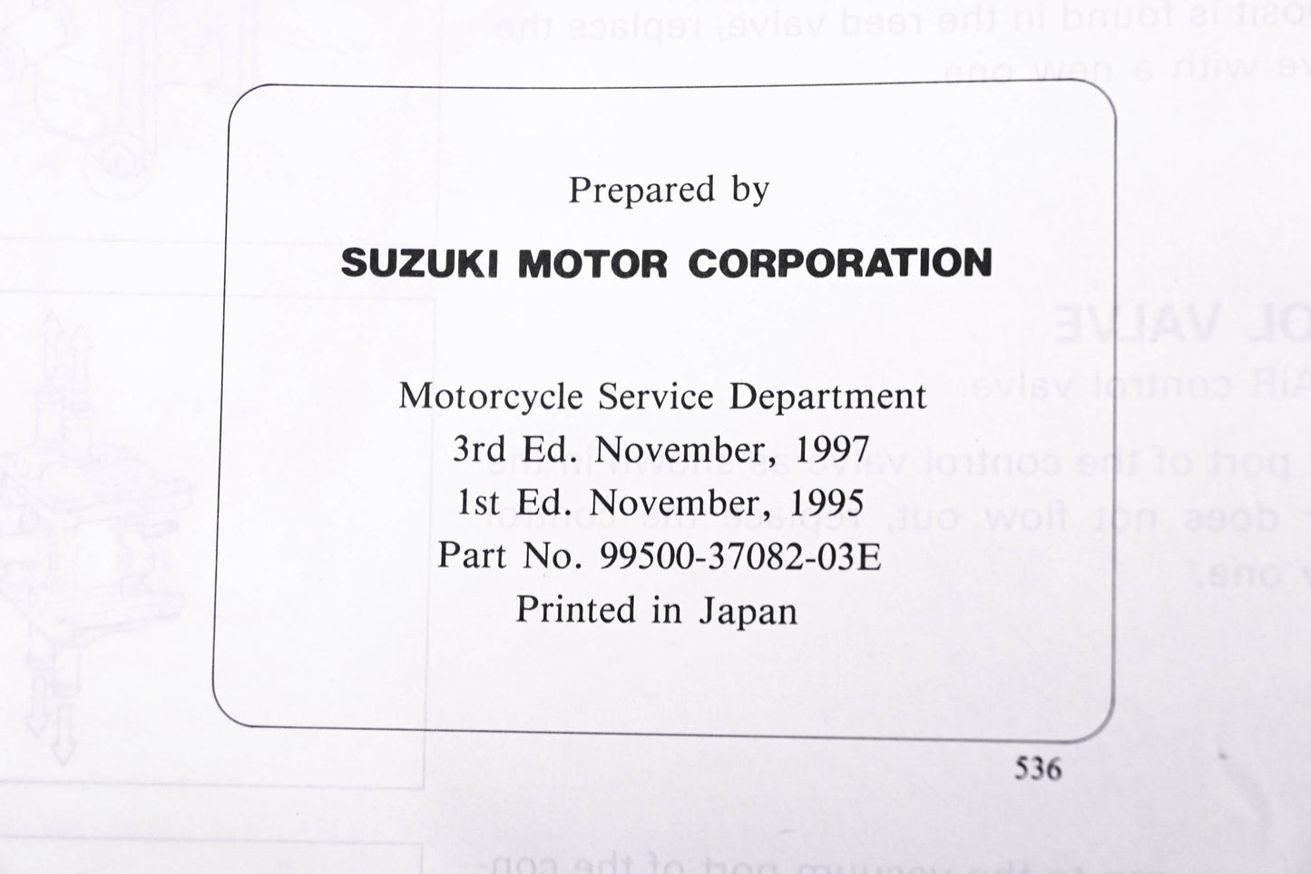 OEM Suzuki 99500-37082-03E GSX-R750 1995-1997 Service Manual
