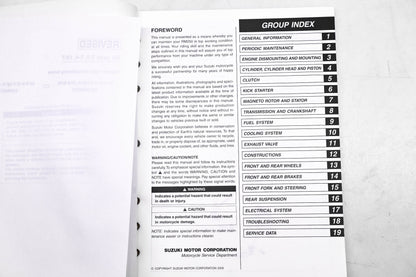 OEM Suzuki 99011-37F50-03A RM250 2000 Service Manual