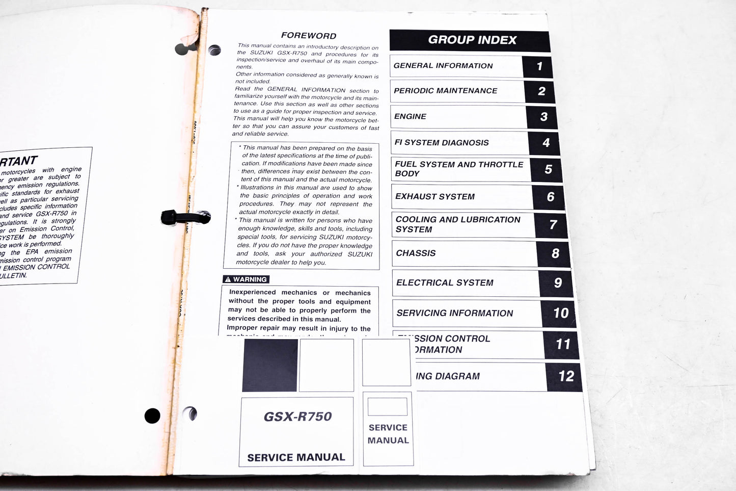 OEM Suzuki 99500-37130-03E GSX-R750 2005 Service Manual