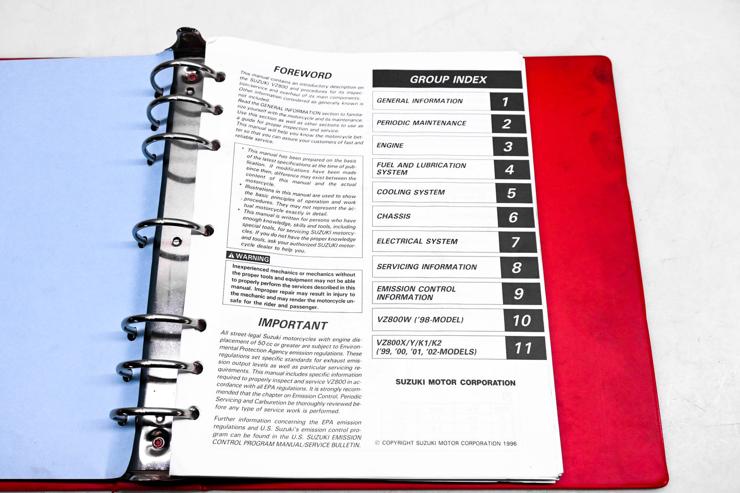 OEM Suzuki 99500-38034-03E VZ800 Service Manual