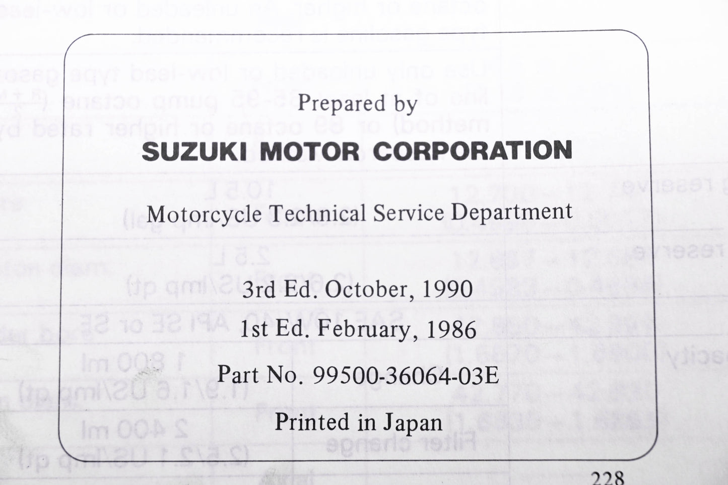 OEM Suzuki 99500-36064-03E LS650 Service Manual