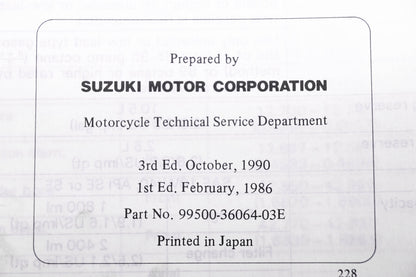 OEM Suzuki 99500-36064-03E LS650 Service Manual