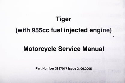 OEM Triumph T3857017 Tiger 955cc Motorcycle Service Manual
