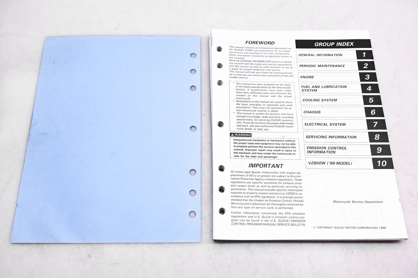 OEM Suzuki 99500-38031-03E VZ800 Service Manual