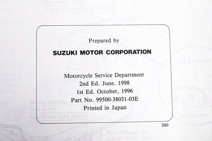 OEM Suzuki 99500-38031-03E VZ800 Service Manual