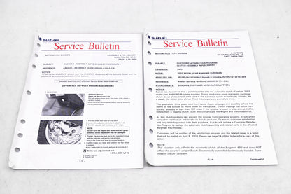 OEM Suzuki 05-39, 11 Service Bulletins AN650
