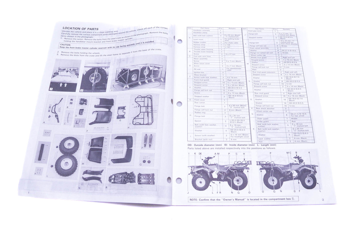 OEM Suzuki 99505-01003-03E LT-4WDP Assembly Service Guide